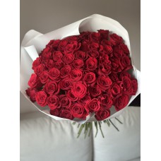 Красные эквадорские розы Фридом (50 см)