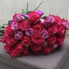 Малиновые розы и розы Дип перпл (Deep Purple)