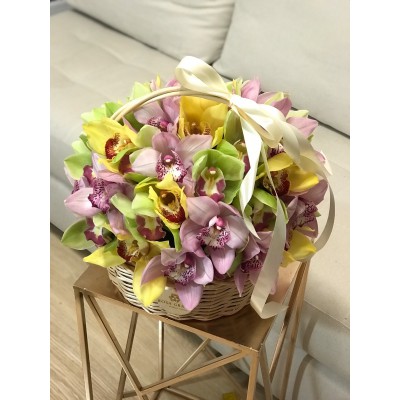 Орхидеи в корзине (30 см)