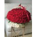 Корзина с красными розами (50 см) 151 роза
