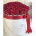 Красные розы в коробке (L) 69-75 роз