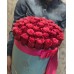 Малиновые розы в цилиндре (M) 43-47 роз - доставка цветов по Санкт-Петербургу