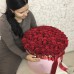 Букет из красных роз в цилиндре (XL) от 101 розы