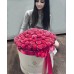 Малиновые розы в коробке (XL) от 101 розы