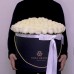 Белые розы в цилиндре (XL) от 101 розы
