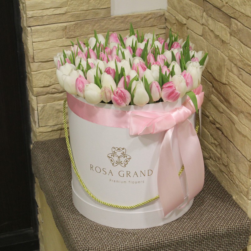 Букеты из розовых тюльпанов