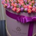 Тюльпаны пионовидные в цилиндре (XL) до 231 шт.