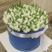 Тюльпаны белые в цилиндре (XL) до 231 шт.
