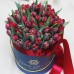 Тюльпаны Ред Принцесс в шляпной коробке (XS) до 49 шт.
