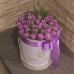 Пионовидные тюльпаны в шляпной коробке (S) до 69 шт.