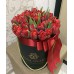 Тюльпаны Ред Принцесс в шляпной коробке S до 69 шт.